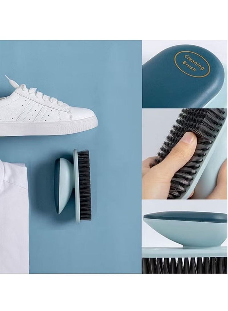 فرشاة غسيل ملابس (عبوتان) - فرشاة تنظيف الأحذية - فرشاة فرك لإزالة البقع - تنظيف المنزل والحمام - فرك الملابس والأحذية - تصميم مريح وسهل الاستخدام - Image 3